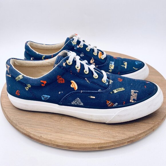 Keds Rifle Paper Co Shoes Womens 7 Blue Canvas Sneakers - Picture 1 of 11
